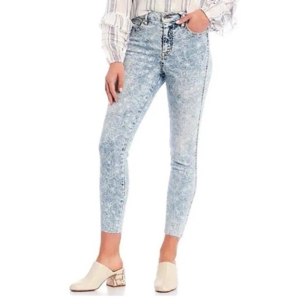 Ella Moss Jeans Super High Skinny Crop Floral Patterned Size 25